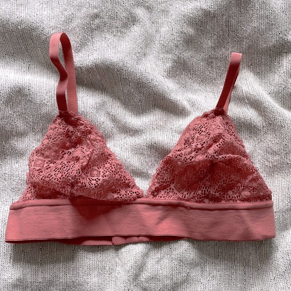 Lively Long-Lined Lace Bralette in Pink - Picture 1 of 2